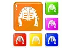 Costume of toreador icons set vector color Product Image 1