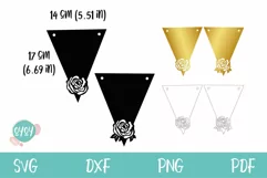 Bunting Banner SVG | Birthday Banner SVG l Floral Banner SVG Product Image 2