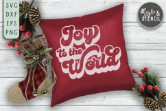 Joy to the World Retro Christmas SVG - PNG, DXF, SVG, EPS Product Image 4