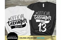 Official Teenager 13th SVG Birthday shirt SVG Happy Cheers Product Image 1