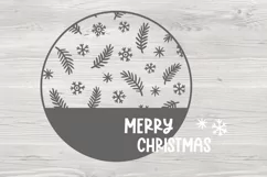 Christmas round sign svg Christmas door signs svg Xmas decor Product Image 2