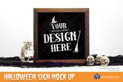 Halloween Mock up - wooden sign, chalkboard Product Image 1