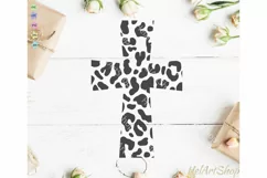 Leopard Cross SVG, Christian svg, Easter svg Product Image 2