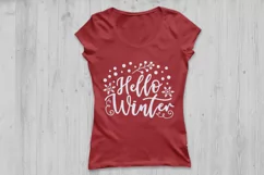 Hello Winter Svg, Christmas Svg, Winter Svg, Snowflakes Svg. Product Image 2