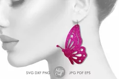 Butterfly earrings |insect earrings | Faux leather jewelry Product Image 5