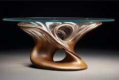 Sturdy Wooden table blur. Generate Ai Product Image 1
