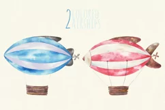 Baby transport watercolor airplane, submarine, car etc Product Image 3