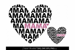 Mothers Day shirt with heart - Mama Love Svg - Mum Shirt Svg Product Image 5