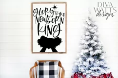 Glory to the Newborn King - Christmas Jesus - SVG DXF JPG AI Product Image 2