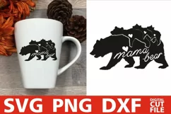 Mom of 3, Mama Bear svg , Family bears svg , Animals svg Product Image 3