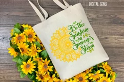 Sunflower, Be the sunshine SVG / PNG / EPS / DXF File Product Image 6
