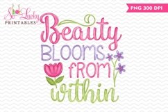Beauty Blooms from within sublimation design Product Image 1