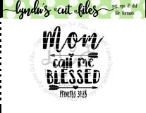 Mom Call Me Blessed//SVG/EPS/DXF File Product Image 2