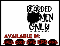 Husband svg SVG DXF JPEG Silhouette Cameo Cricut Bearded men only svg iron on beards svg bearded men Product Image 3
