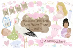 Mum And Baby, Watercolour, Pregnancy, Baby, Child, Mother, Product Image 1