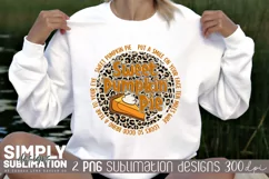 Sweet Pumpkin Pie Sublimation Png with Matching Pattern Product Image 3