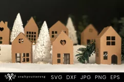 Christmas Village Svg Bundle |DIY Christmas 3D House - Free Design of The Week Product Image 6