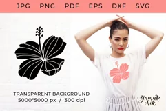 Hibiscus Svg, Hibiscus flower SVG Cut Files, Tropical Hawaii Product Image 1