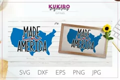 Made in America SVG - 4th Of July sign and shirts cut file Product Image 1