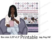 African American Movie Night Sticker Box Size 2,25"x1,5" Product Image 6