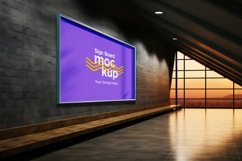 Sign Board Mockup on Building Wall Product Image 1