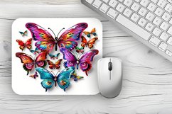 Colorful Butterflies Mousepad Sublimation Design, Animal Mou Product Image 1