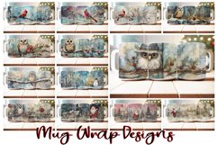 120 Flower Mug Wrap Bundle, Floral Sublimation PNG, Snowman Product Image 8
