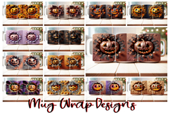 160 Halloween Mug Wrap PNG Bundle | 11oz 15oz Sublimation Product Image 7