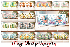 200 Cute Mug Wrap PNG Bundle | 11oz 15oz Sublimation, Dino Product Image 14