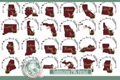 50 Red Plaid Christmas States Sublimation Bundle Product Image 2