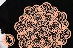 SVG Mandala Butterfly png Wall art Flowers Zentangle Floral Product Image 1