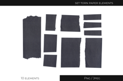 set torn paper note png Product Image 4