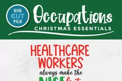 Healthcare worker Christmas svg, a health care worker svg Product Image 2