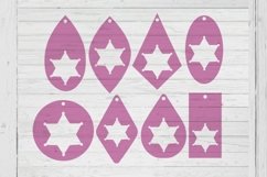 Sherrif Earrings template svg dxf png ai files Product Image 1