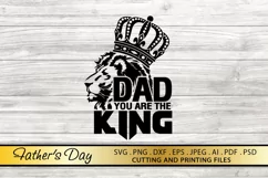 Father's Day SVG PNG DXF EPS Super Hero Lion King Dad SVG Product Image 1