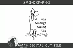 Boho SVG, She Belongs Among the Wildflowers SVG Product Image 3