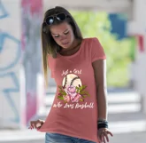 Baseball Girl PNG | Love Baseball | Sublimation Design Product Image 3