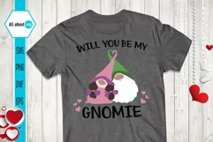 Will You Be My Gnomie Svg, Valentine's Gnomies Svg Product Image 3