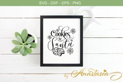 Cookies for Santa SVG Cutting File - Christmas Quotes Product Image 1