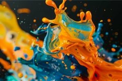 Vibrant paint splash in motion Product Image 1