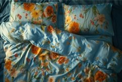 Delicate Bedding silk topview. Generate Ai Product Image 1