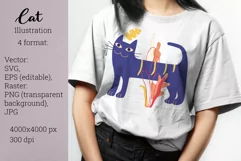 Cat SVG. Funny Cat. EPS. SVG. JPG. PNG. Product Image 1