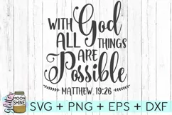 With God All Things Are Possible SVG DXF PNG EPS Product Image 2