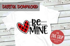 Be Mine Plaid Heart | Kids Valentines Day T-shirt SVG Product Image 1