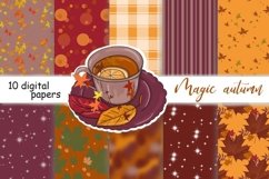 Magic Autumn PATTERN Fall Spice Party Paper Graphics - JPEG Product Image 1