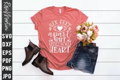 Six Feet Apart But Still In My Heart SVG Valentines Day Love Product Image 2