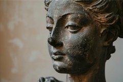 Ancient woman statue looking away. Generate ai Product Image 1