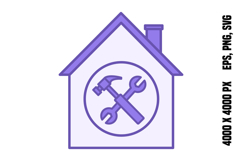 Colored Home Repair Icon Product Image 1