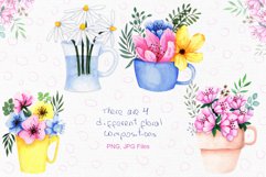 Watercolor Flowers in Cup Product Image 2