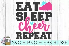 Eat Sleep Cheer SVG DXF PNG EPS Cutting Files Product Image 2